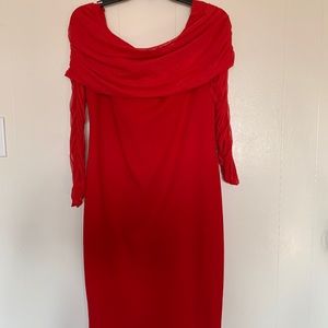 Take Me On A Dinner Date Dress - Red. 1X